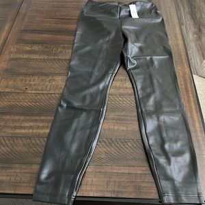 White House Black Market faux leather leggings; brand new with tags